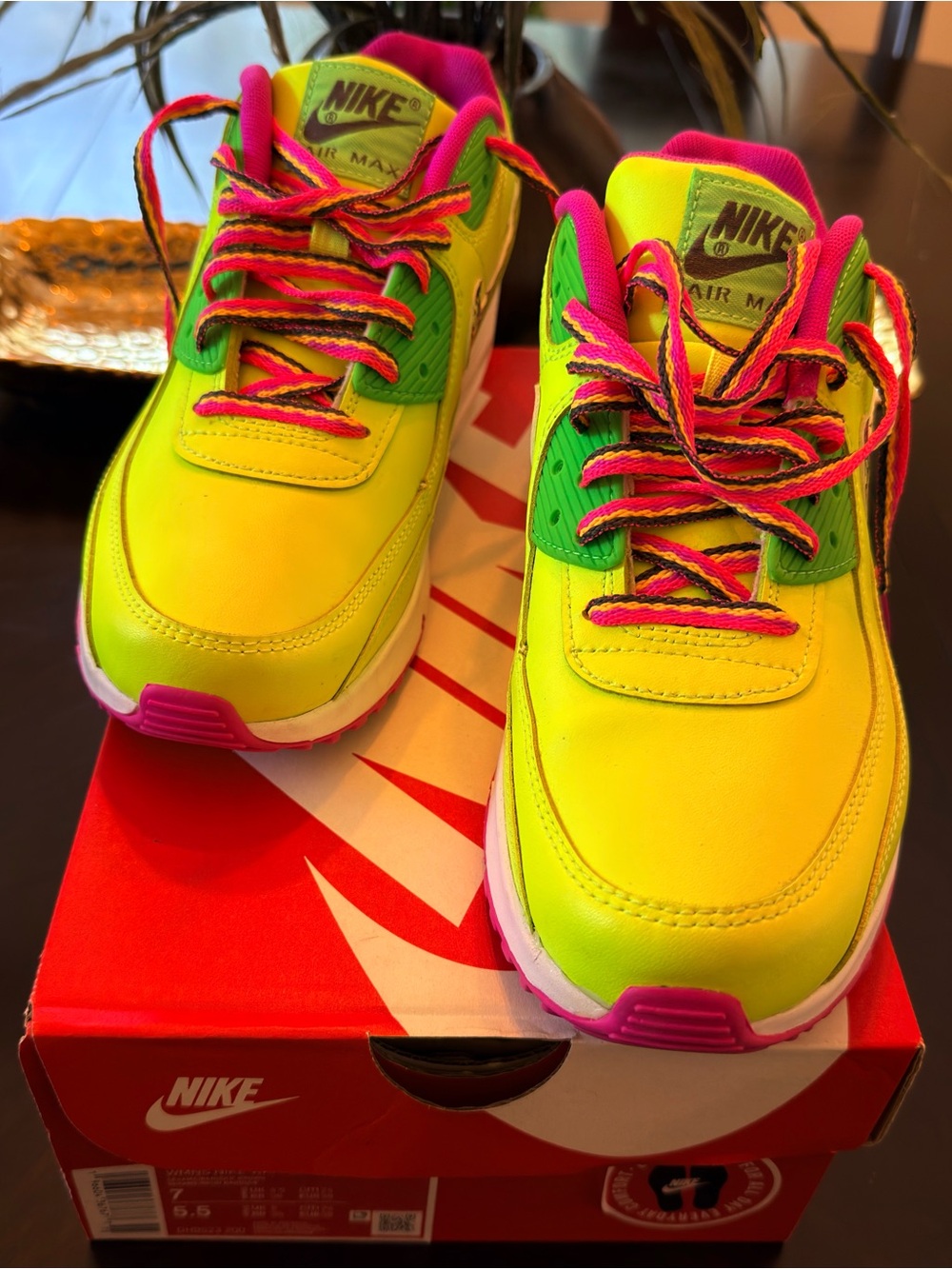 Nike Air Max Neon Yellow & Hot Pink Air Max Sneakers
